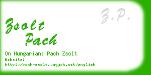 zsolt pach business card